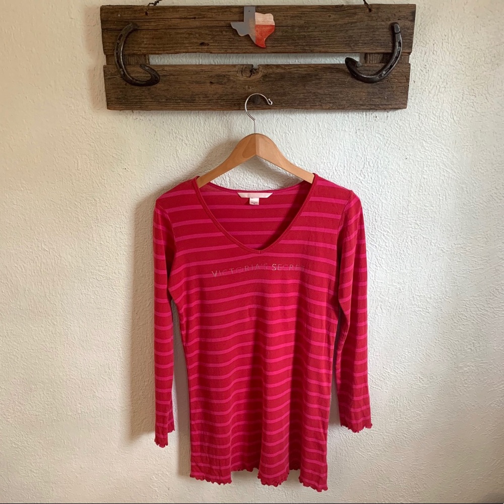 Y2K Victoria’s Secret Striped pajama t-shirt Nightgown